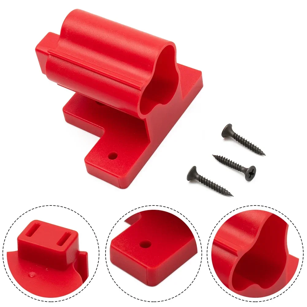 Tool Holder Mount Fixed On The Wall Workbench For For 12V Tool Hanger New With Screws ABS Red Tool Bracket