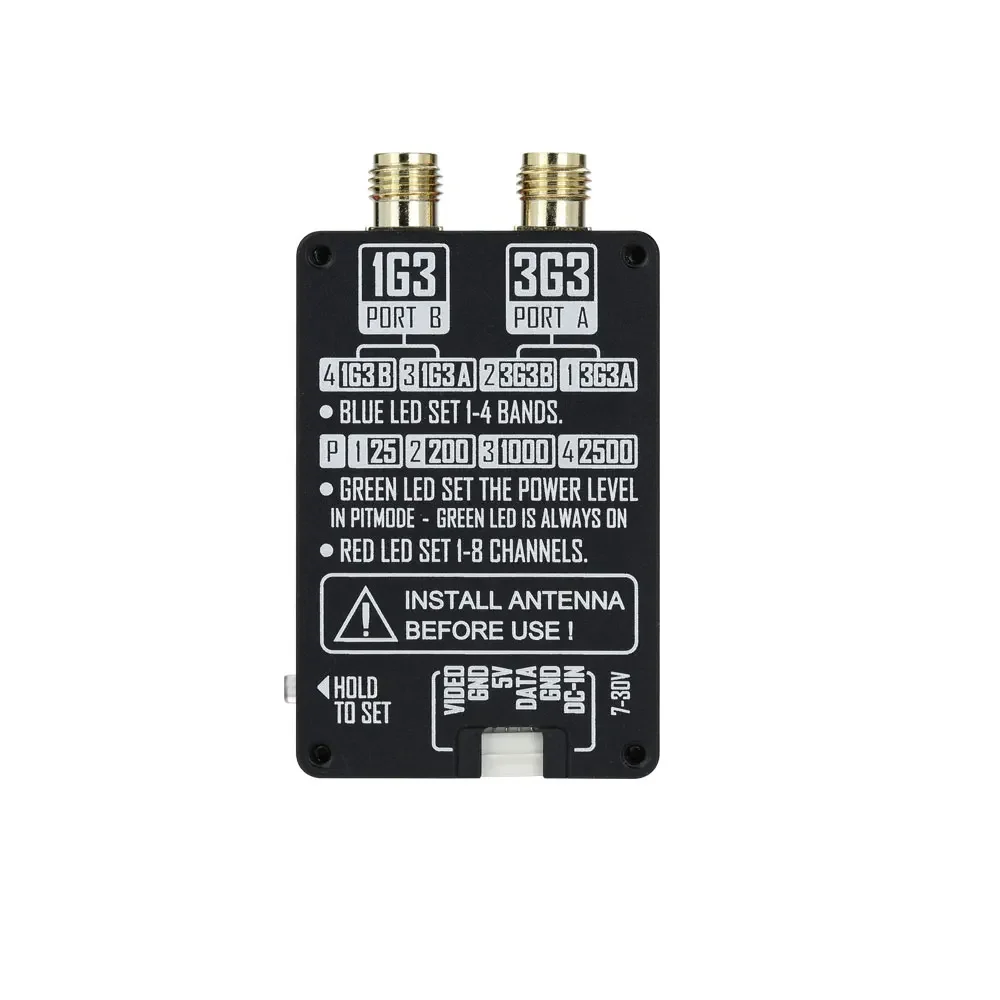 Original RUSHFPV 1.3G/3.3G DUAL BAND 2.5W VTX High Power Video Audio Transmitter with SMA Antenna for Long Range FPV Drone VTX