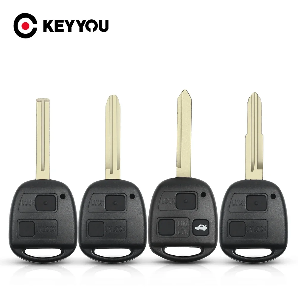 KEYYOU Toy47 TOY40 TOY43 Blade Remote Car Key Shell Case 2/3 Buttons For Toyota Yaris Carina Corolla Avensis