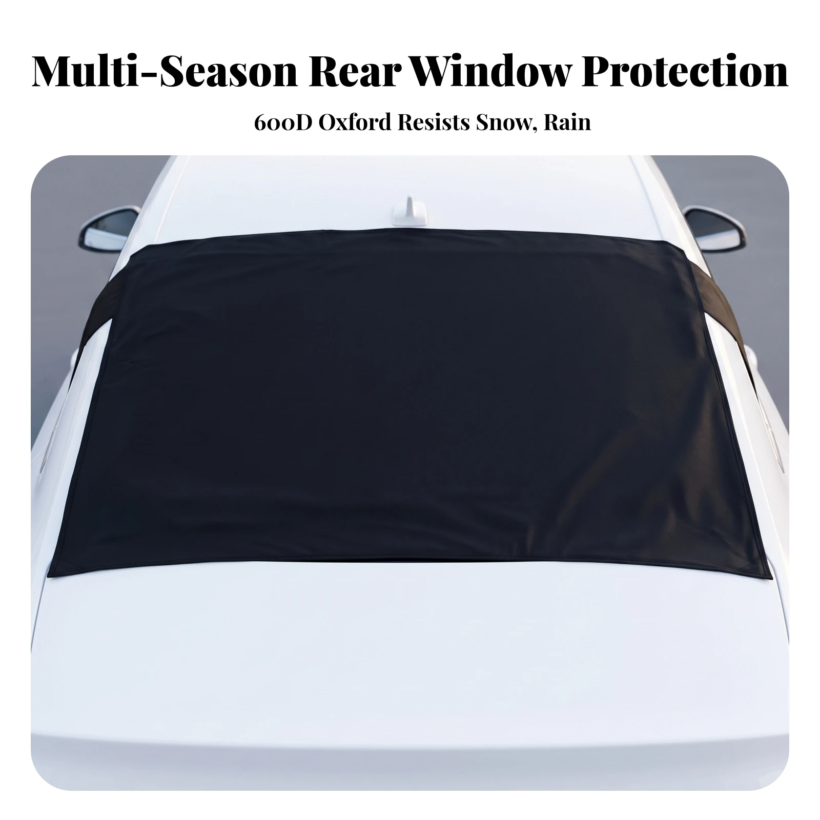Rear Windshield Snow Cover Universal Rear Window Snow Cover Foldable Anti-Theft for Commuters, Winter Parking
