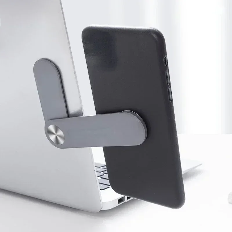 Mobile Phone Magnetic Folding Holder Phone Stand Kit Holder Extension Adjust Support Laptop Side Mount Connect Tablet Bracket