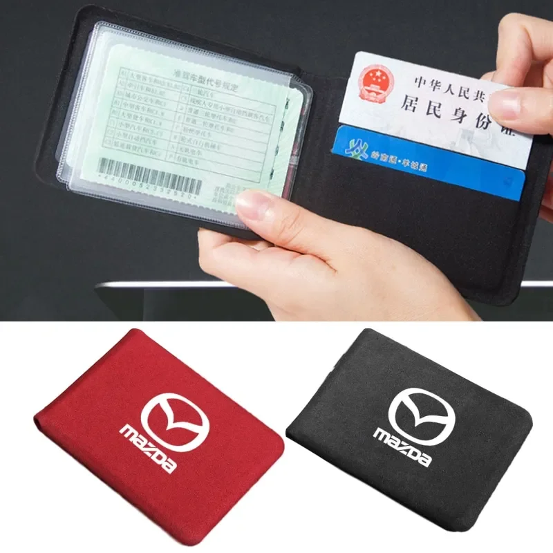 

Car Driver's License Leather Cover Bag Clip for Mazda CX5 CX3 CX9 CX7 CX6 2 3 5 6 Protege Axela RX7 MX5 CX9 Atenza Card Holder