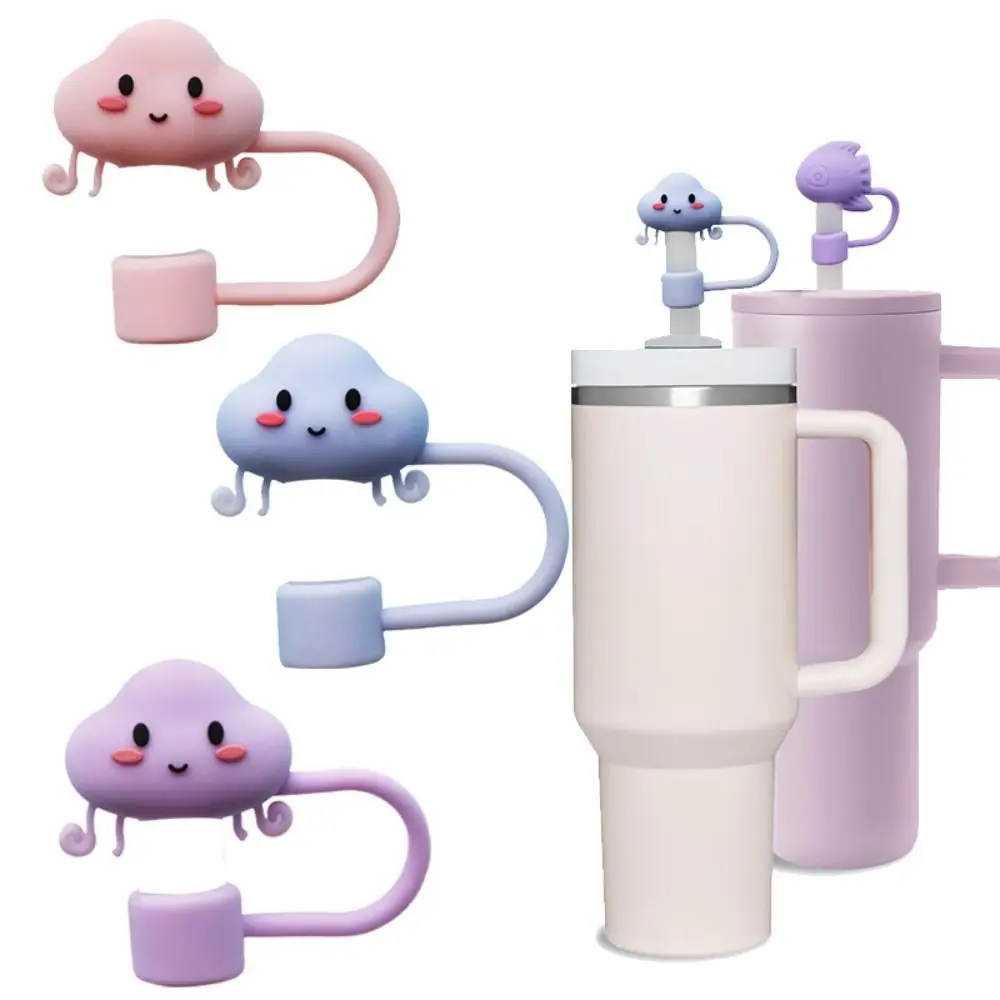 

Splash Proof Silicone Straw Covers Reusable Jellyfish Straw Cover Cap Cup Accessories Decoration for /Tumbler Cups