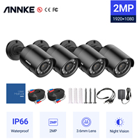 ANNKE 1080P Security Camera Outdoor 4PCS 2MP Full HD 100 ft Superior Infrared Bullet Security Camera IP66 Waterproof CamHi Cam