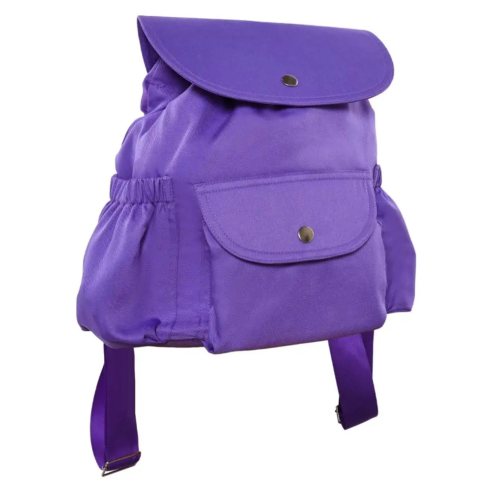 กระเป๋าเป้สะพายหลังสีม่วงแฟชั่นวินเทจความจุสูงกระเป๋าเป้สะพายหลังน้ำหนักเบาคุณภาพสูงเรียบง่ายเข้ากันได้กับทุกชุดอุปกรณ์ประกอบฉากคอสเพลย์อีเลเว่น