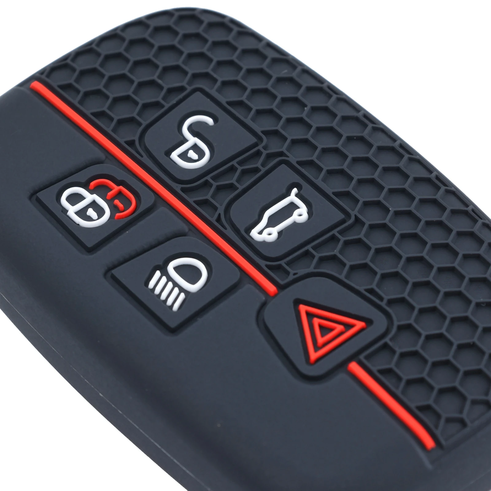 Silicone 5 Button Car Key Cover Case Holder For Land Rover Discovery 4 Freelander 2 Range Rover Evoque 2018 2017 2016