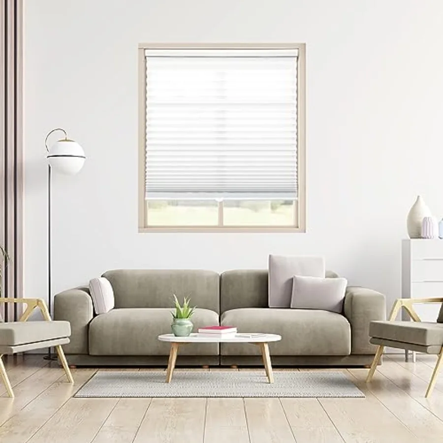 

Cordless 1" Signature Light Filtering Pleated Fabric Shade, 46" W x 48" H, White