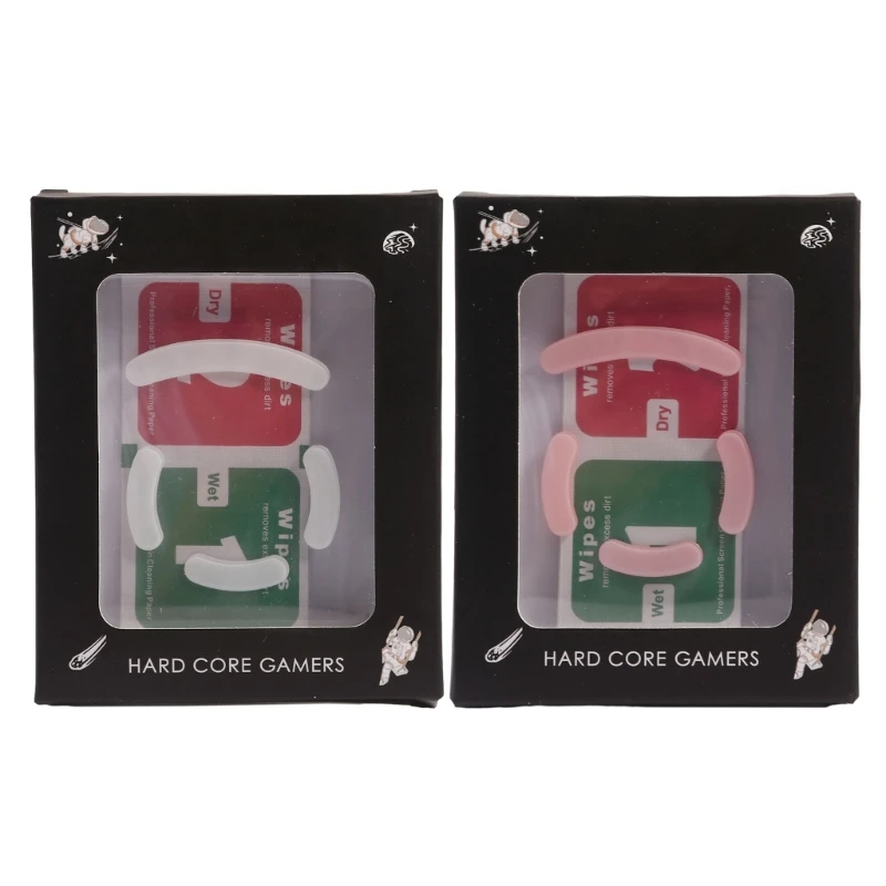 1Set Glass Mouse Feet Mouse Skates Sticker Pad Rounded Glides Curved Edges Replacement for GPro Wireless H8WD
