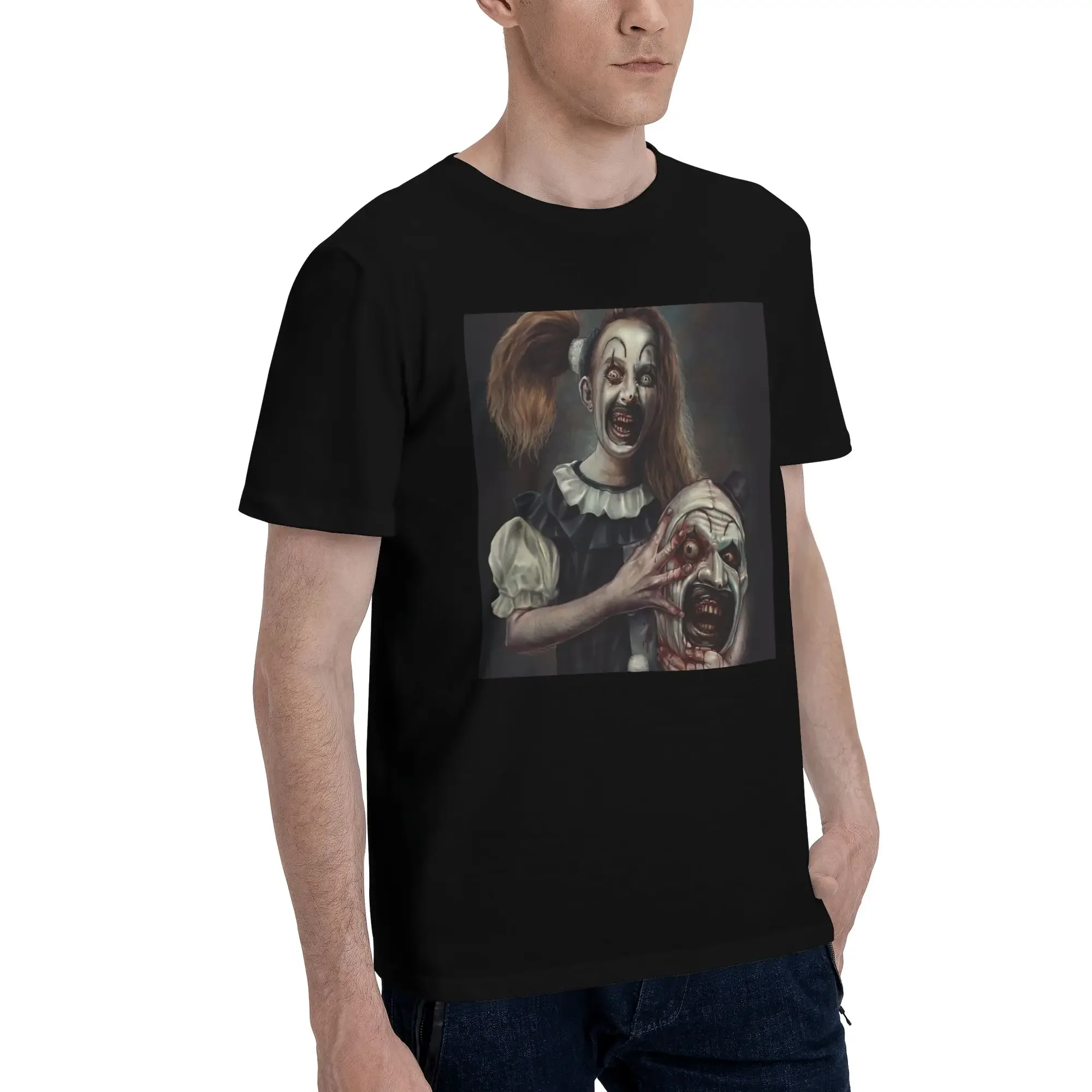 Terrifier 2- The Little Pale Girl Men T-Shirt Plus Size T Shirts Men's Round Neck Cotton Tees Short Summer Male