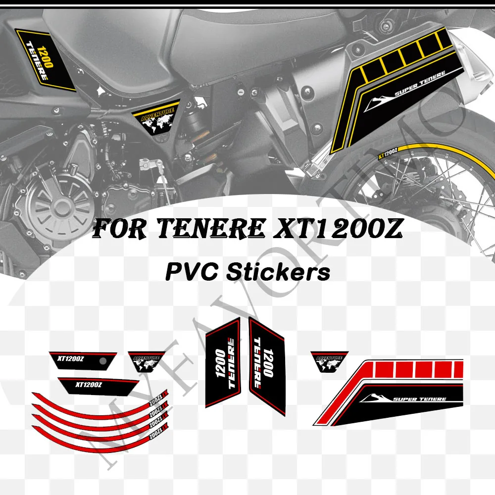 

Motorcycle For YAMAHA XT 1200 Z TENERE XT1200Z SUPER Tank Pad Cases Windshield Fairing Fender Protector Stickers 2014 -2020