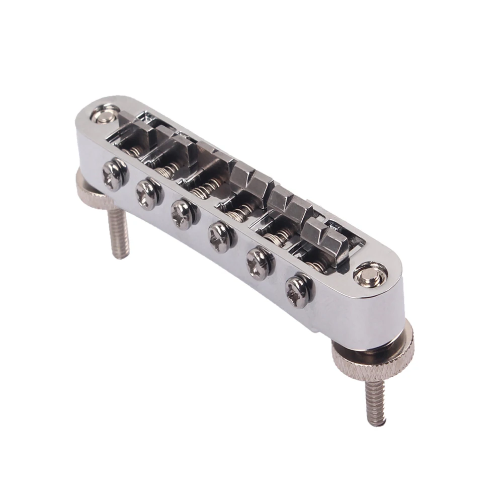 1PC Chic Chrome Plated Durable Adjustable Ebony Ebony Guitar Bridge Pins Abalone Dot Pins Dot Guitar Chrome LP GA114