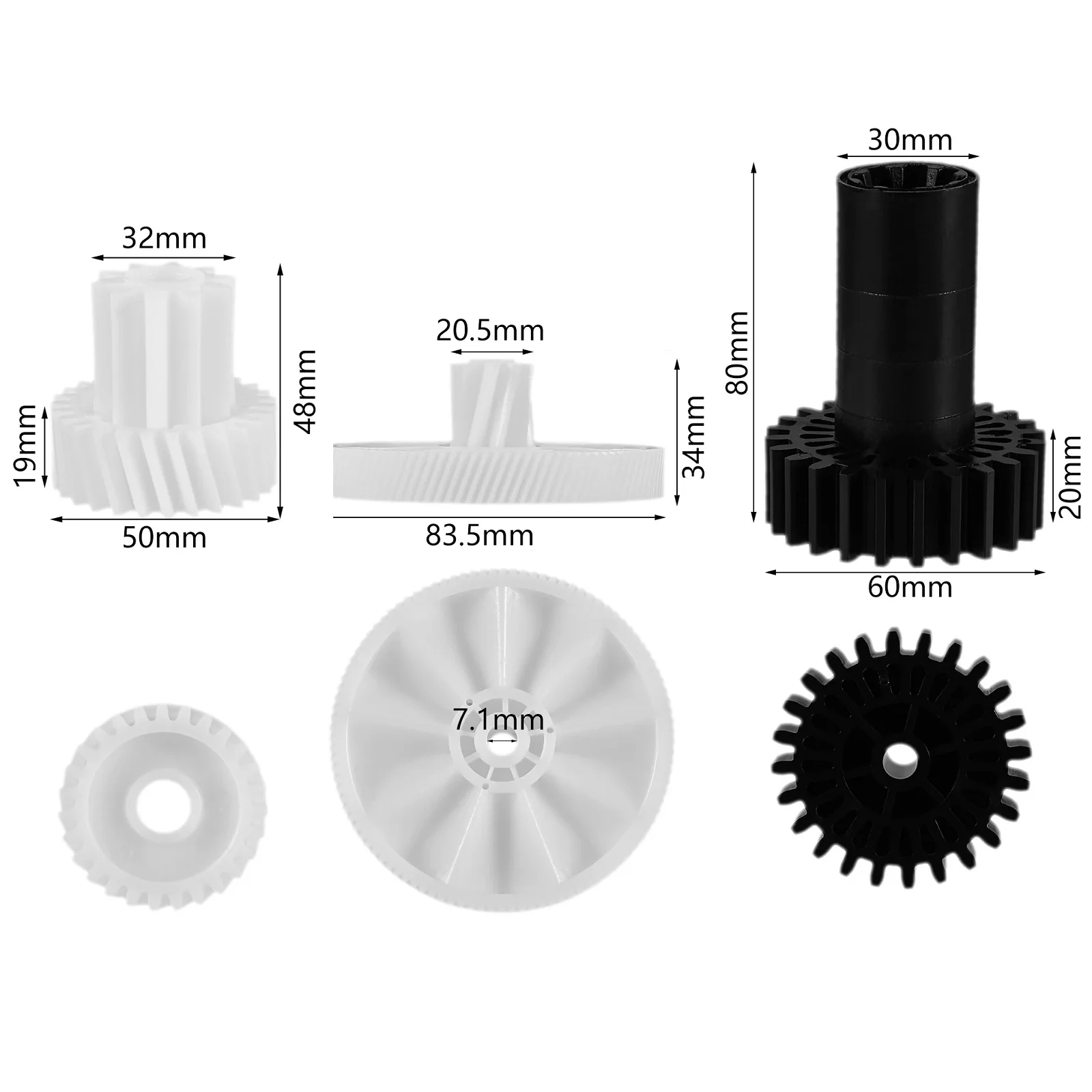 3 Piezas de Engranajes de Plástico para Picadora de Carne, Piñón para Picadora Braun Power Plus G1100 G1300 G1500 G3000 KGZ3 KGZ4 Modelo 4242 4217 4195