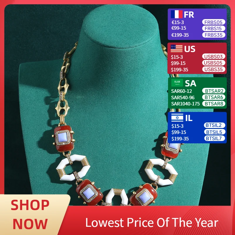 

Vintage Collar Choker Violet Lips And Mouth Red Necklace Jewelry Gold Color Chain Woman Enamel Luxury Summer Accessories 2025