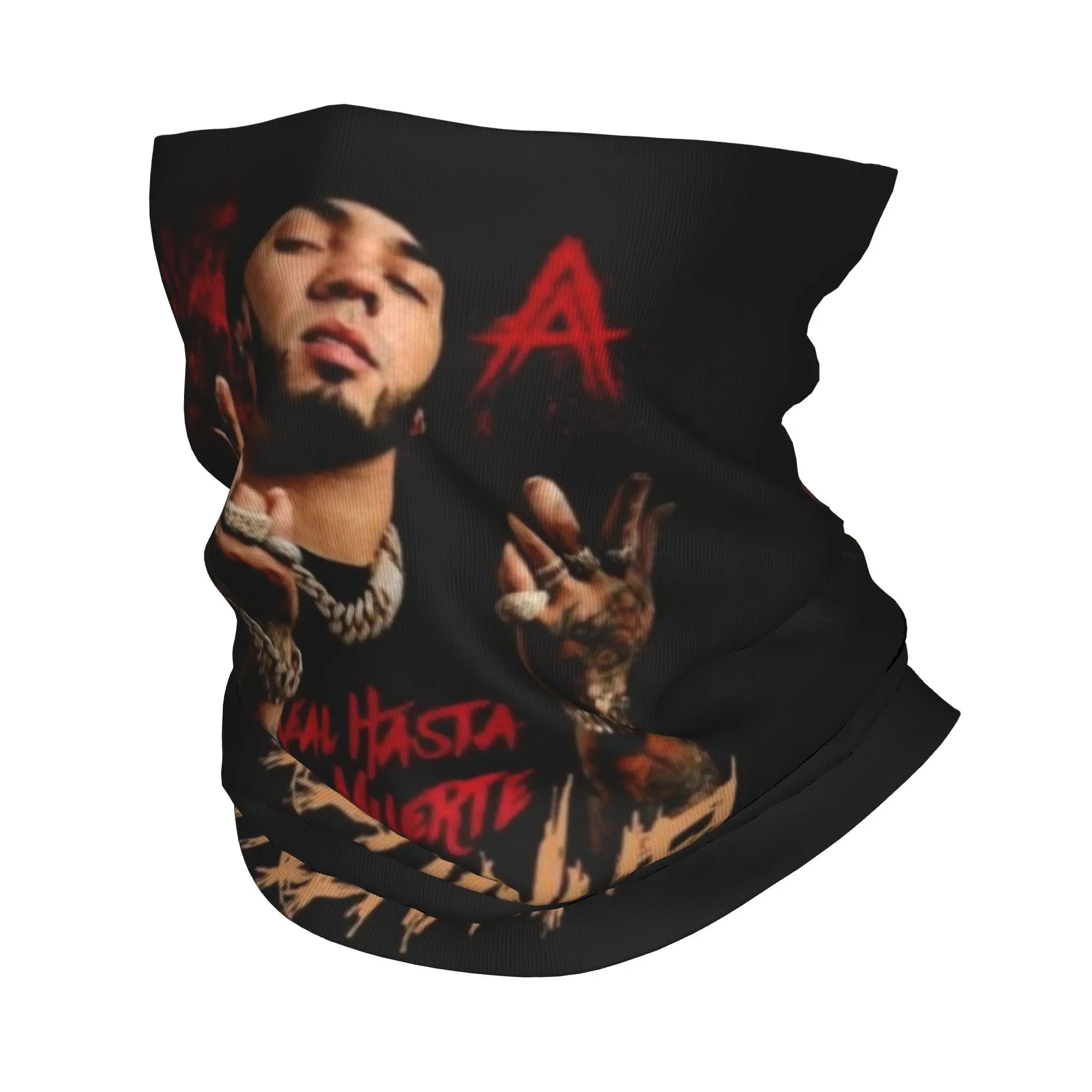 مخصص Anuel AA بورتوريكو مغني الراب والمغني ميرامي الرقبة الجراب النساء الرجال يندبروف الشتاء باندانا وشاح لركوب الدراجات #1