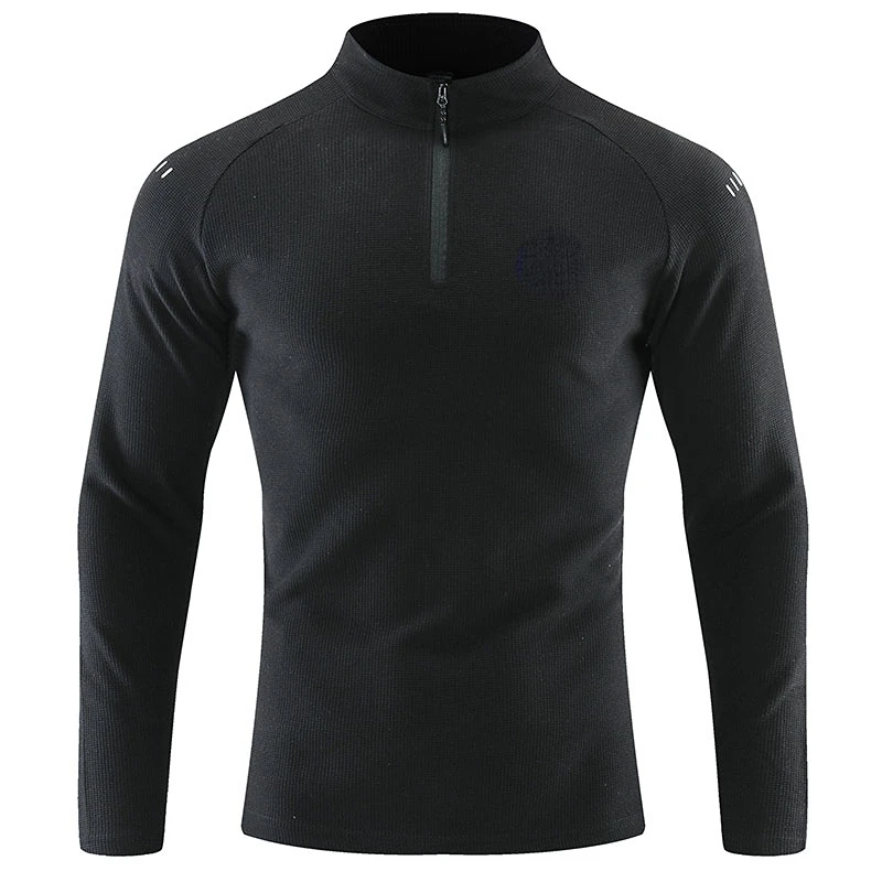 New breathable semi-zip sweater men's long-sleeved spring and summer track and field running fitness suit quick-drying