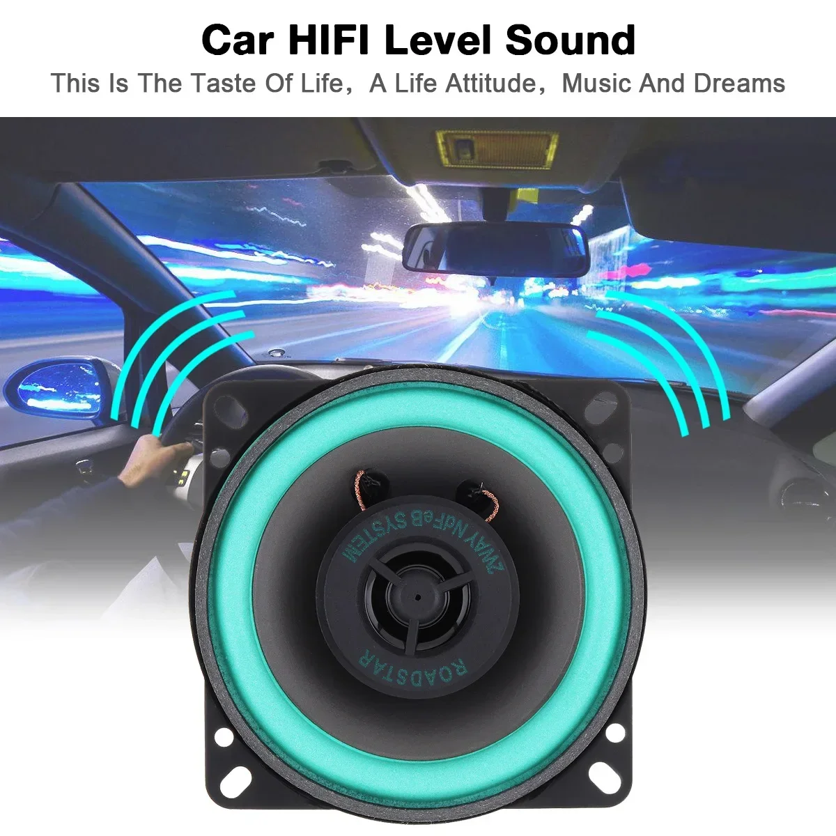 6.5 Inch 5inch 4In Car Speakers Stereo Speaker Full Range Frequency Audio HiFi Music Coaxial Subwoofer Car Interior Accessories