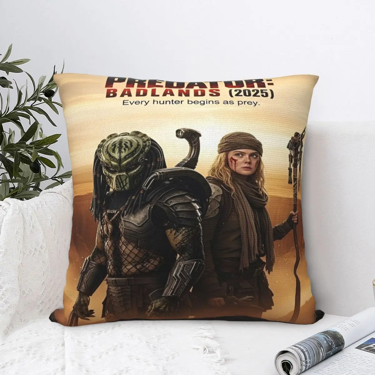 المفترس: Badlands المخدة ميرش الطباعة غطاء وسادة بوليستر غطاء وسادة للديكور غطاء المنزل مربع 18 "متعدد الحجم #1
