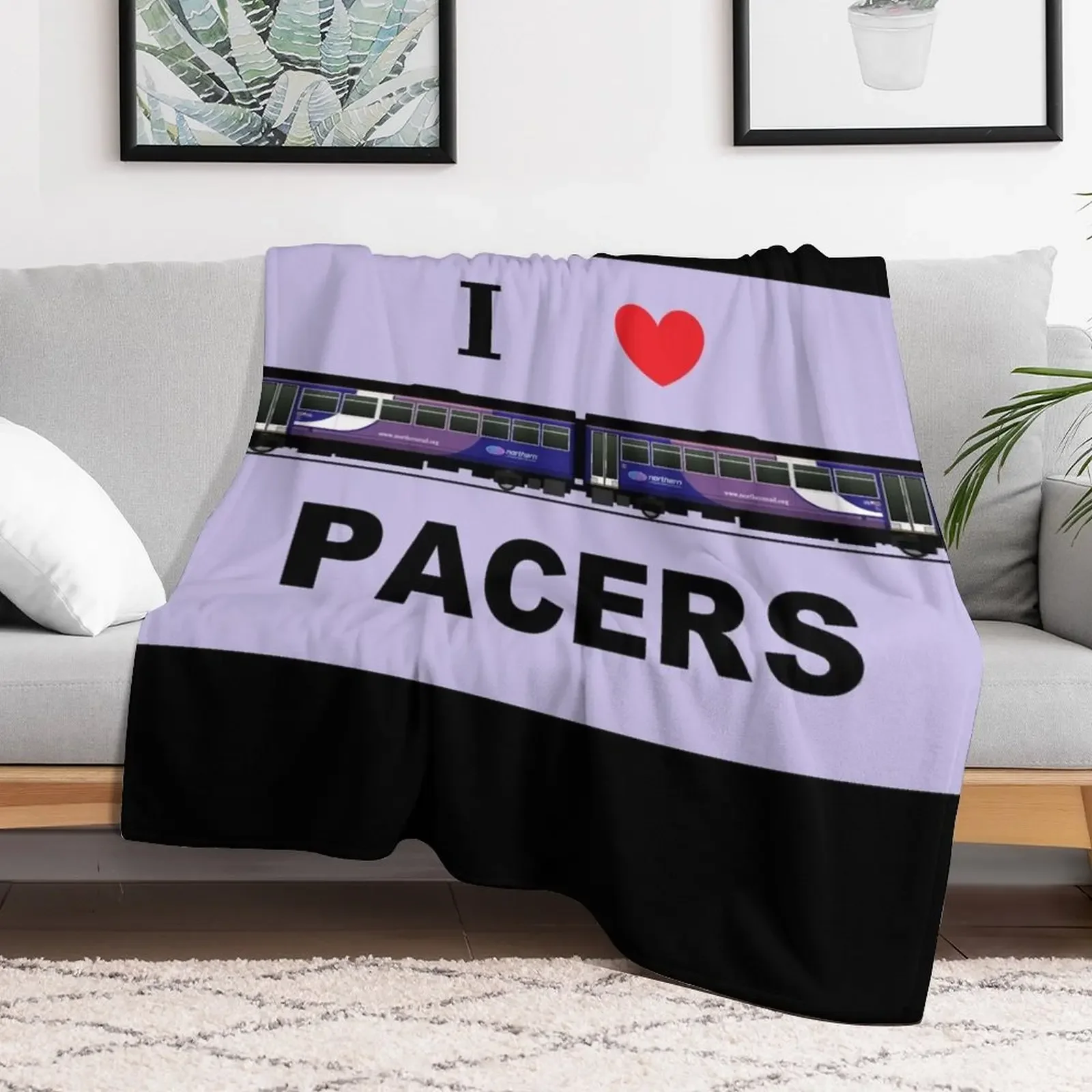 Pacer Locomotive Nothern Rail Throw Blanket Large Beach Multi-Purpose Blankets