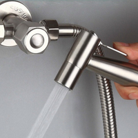 Bathroom Toilet Bidet Faucet Stainless Steel Single Clod High Pressure Tap Hygienic Shower Wall Mounted Household Spray Gun