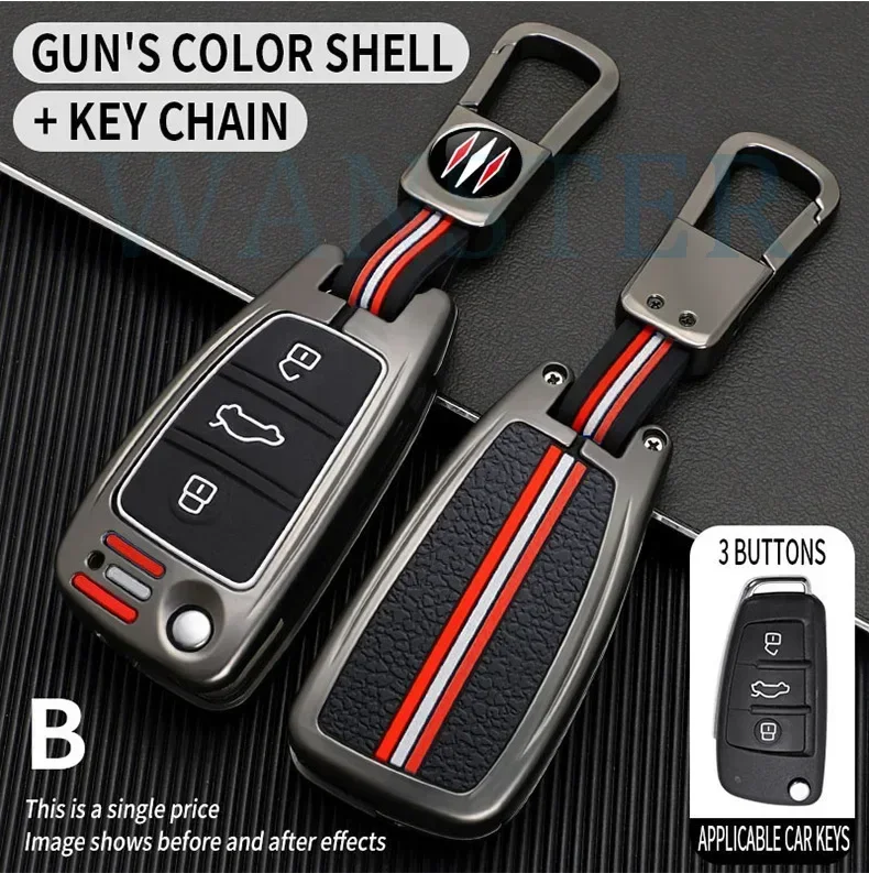 Car Key Fob Cover Case Shell for Chery ARRIZO7 E3 E5 A3 A5 Tiggo 2 3 5 3X Fulwin2 Eastar for Audi A4 A6 Q7 TT A3 Q3 R3 Q2 S3 RS3