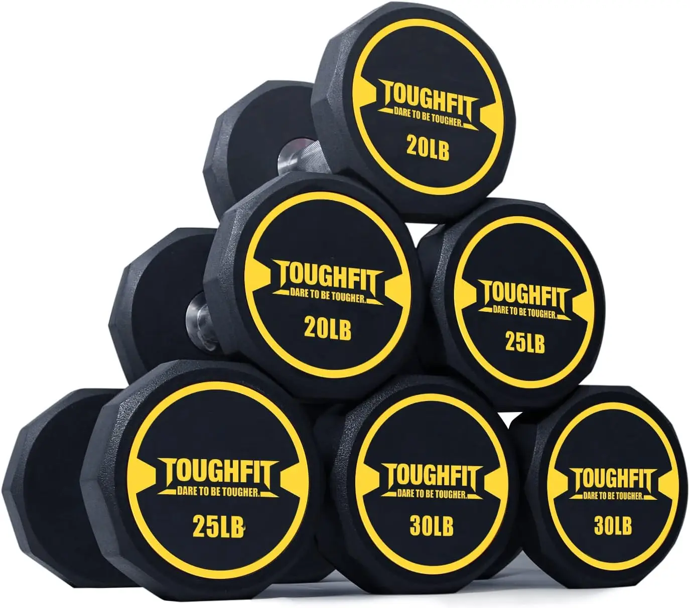 Juegos de mancuernas con bastidor opcional, antideslizante, mango de hierro, pesas libres para entrenamiento de fuerza, cuerpo completo, Dec, 5, 520 libras