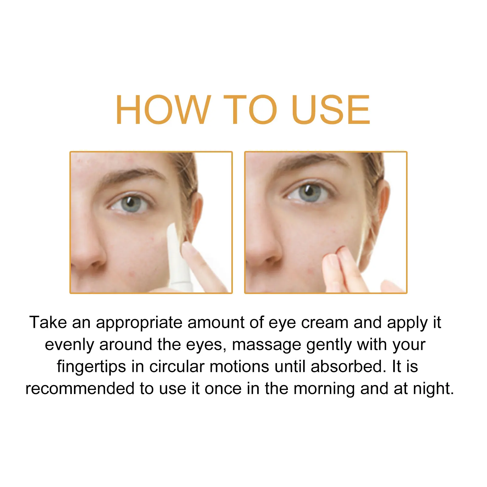 Eelhoe Turmeric Eye Cream Fade Eye Corner Fine Lines and Dark Circles Dark Circle Removal Anti-Wrinkle Brightening Skin Makeup