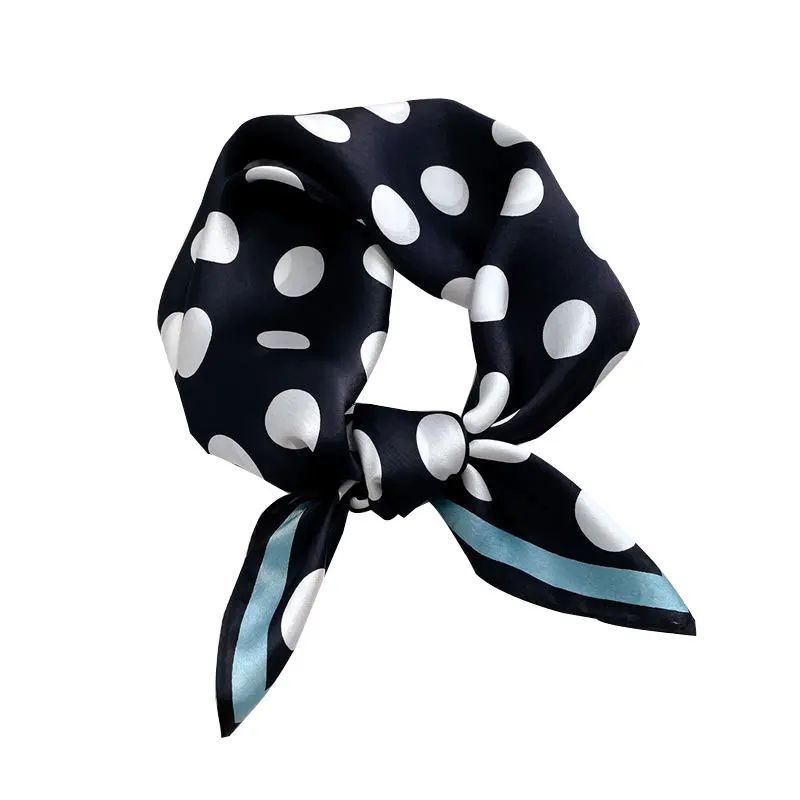 2024 Fashion 100% Real Silk dot Scarf Women Shawls Wraps for Ladies Neckerchief Foulard Scarves Pashmina Female Hijab Bandana