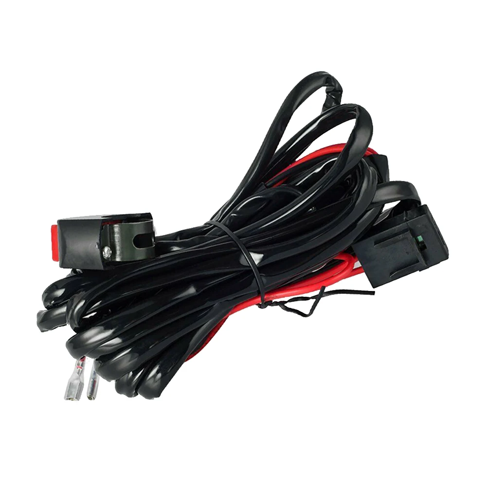 Motorbike Spotlight Cable Accessory LED Headlamp Refit Switch Relay Wire DC 12V Work Light Connector Wiring Harness Kit