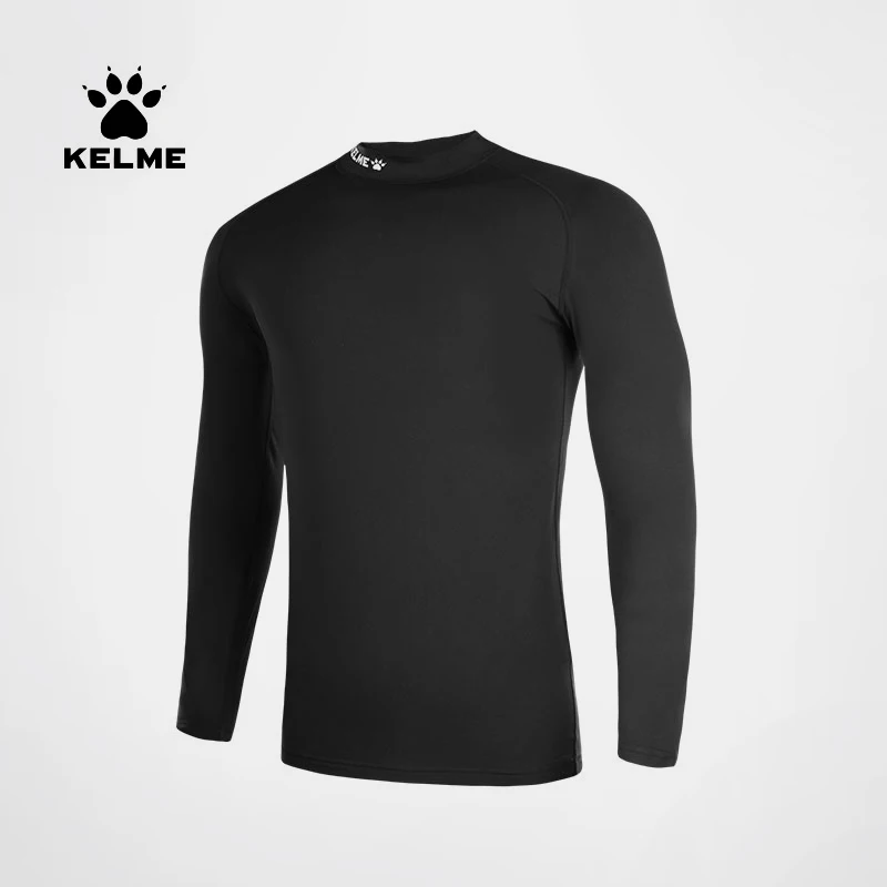 KELME Compression Tights Men Fitness Training Fleece Elasticity t-shirt Long Sleeves Quick-drying Running Shirt 8161TL1004