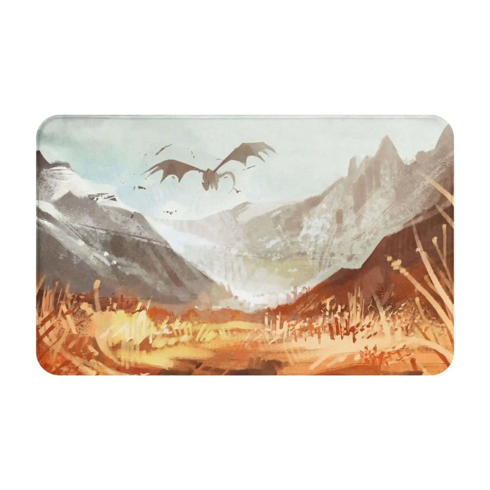 

Mountains Cold Soft Cushion Car Home Carpet Door Mat Landscape Dragon Mountains Fantasy