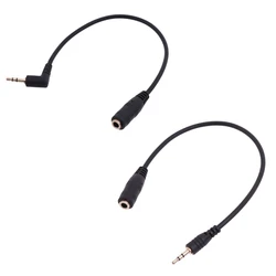 2.5mm kątowa wtyk męski do 3.5mm żeńskie gniazdo Stereo AUX Audio TRS kabel konwerter zasilacz DC o długości 20CM