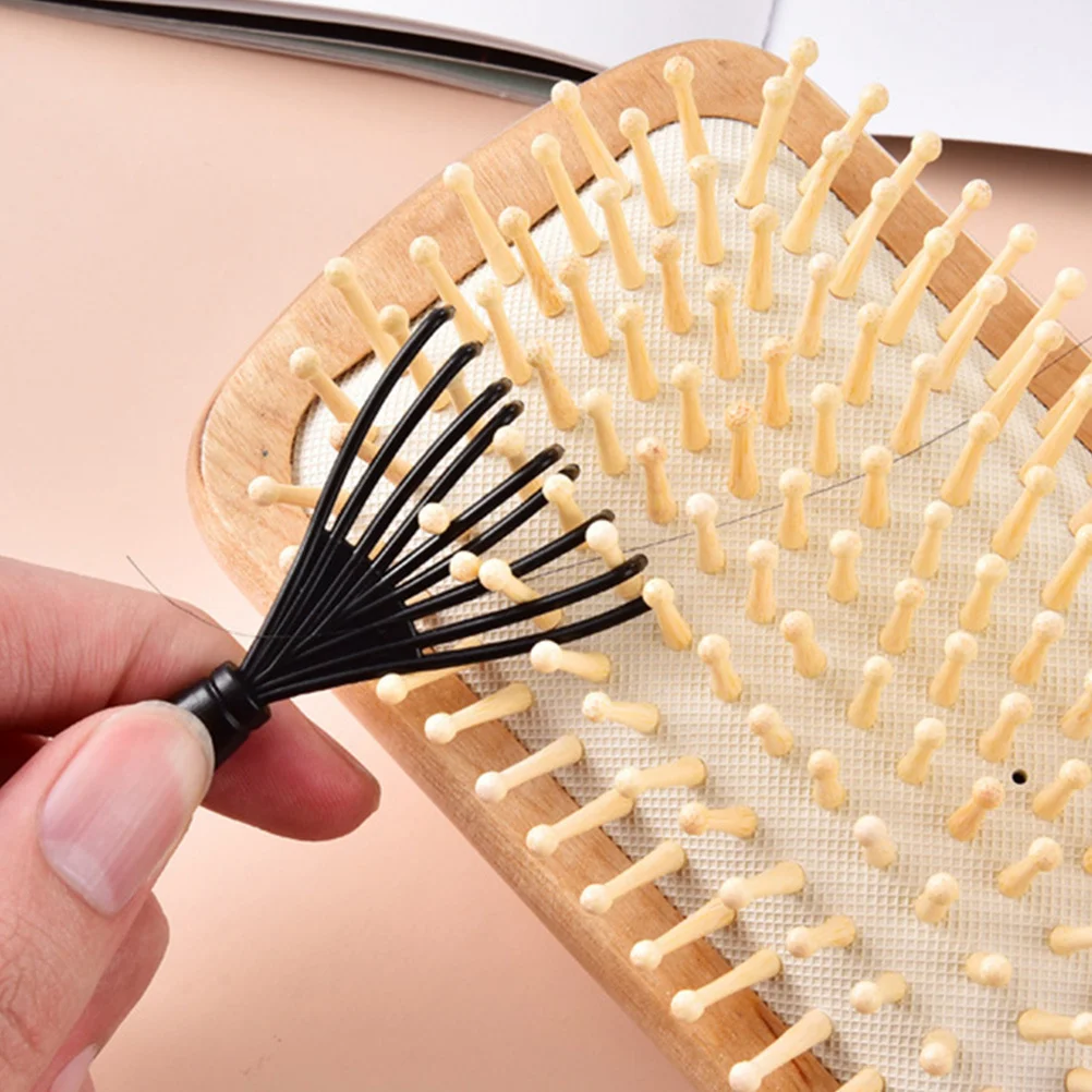 Nettoyeur de peigne, brosse à cheveux, outil de nettoyage, râteau Portable, démêlant du cuir chevelu, élégant et Durable, 4 pièces