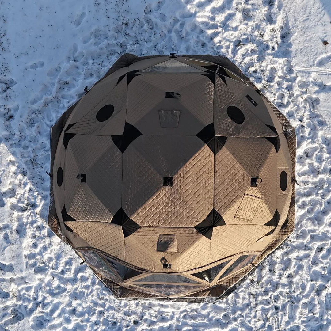 Новая палатка с ватным шариком и большим окном, удобная в переноске, теплая палатка для рыбалки для зимнего семейного кемпинга, можно вместить 8 человек