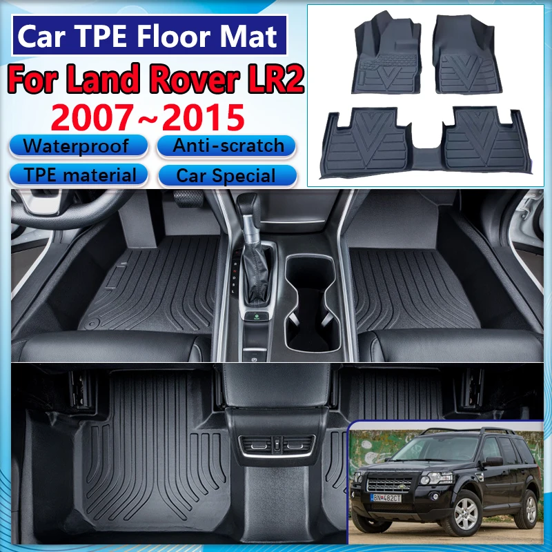 

Для Land Rover Freelander 2 аксессуары L359 LR2 2007 ~ 2015 автомобильный напольный коврик с левым рулем грязеотталкивающий грязевой ковер полный TPE подушка для ног
