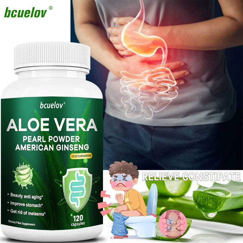 

Bcuelov Aloe Vera Supplement Promotes Healthy Digestion, Detoxifies, Cleanses The Stomach, and Strengthens The Immune System.