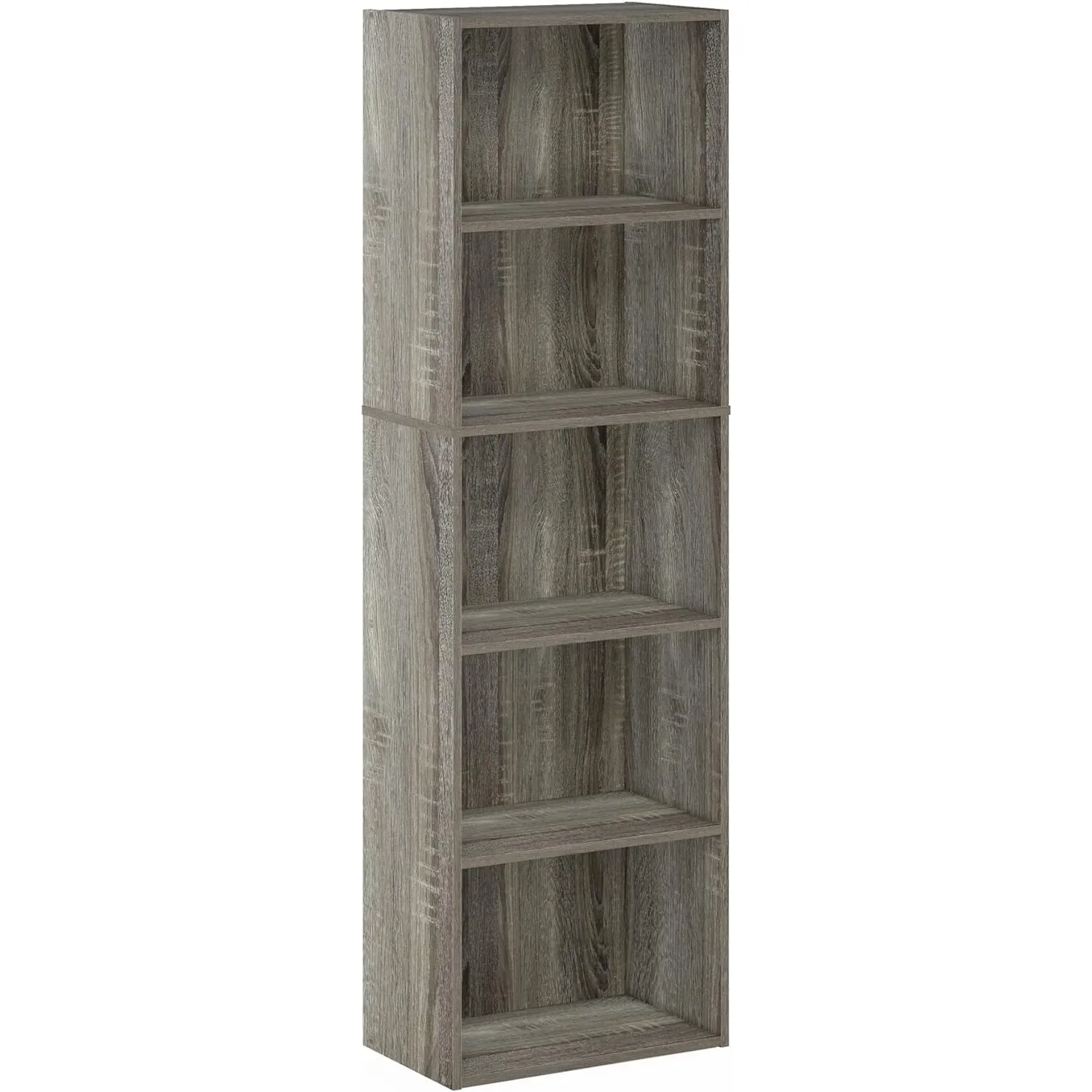 Furinno Luder Bookcase / Bookshelf / Storage Shelves, 5-Tier, French Oak