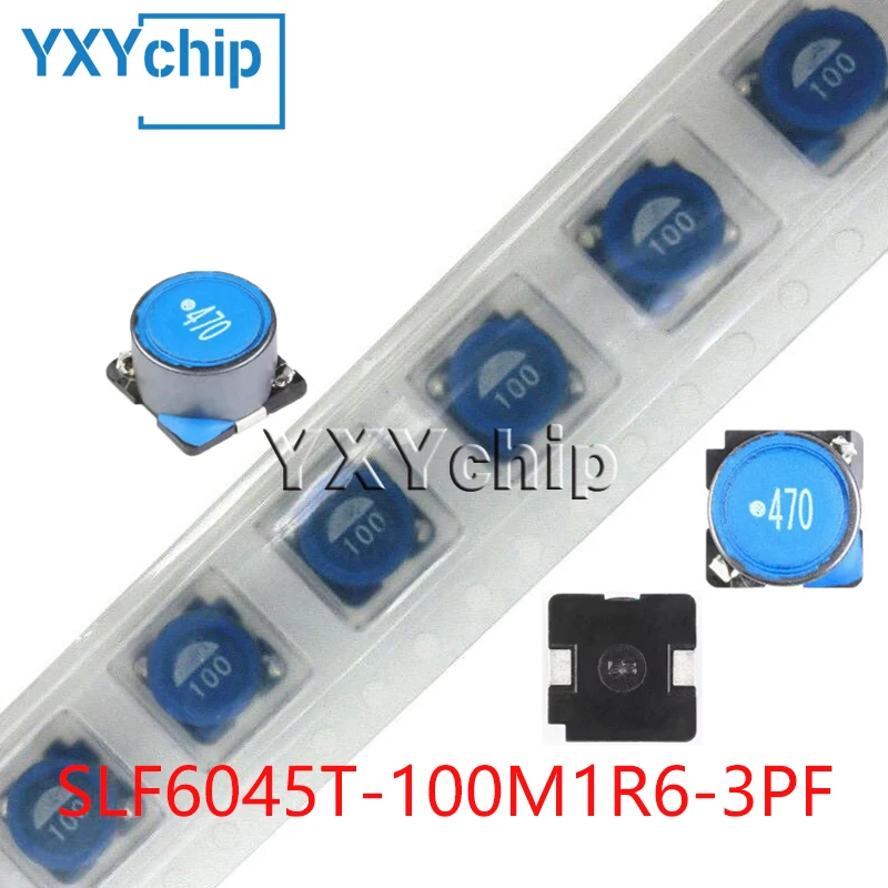 

10pcs 10uh 1.6a 6*6*4.5mm Chip Magnetic Shield Type Power Wound Inductor Slf6045t-100m1r6-3pf New Original