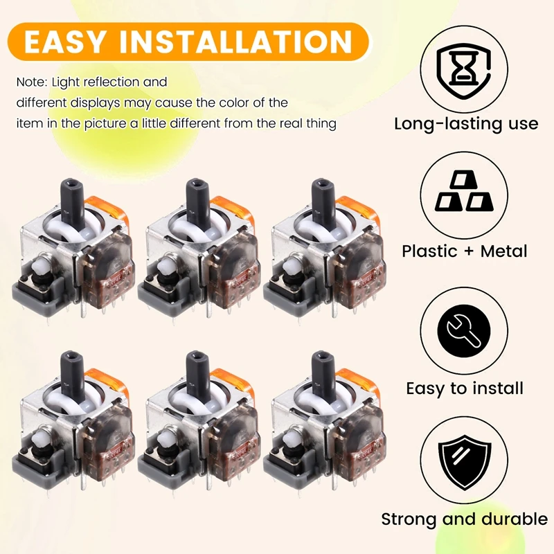 6PCS Per PS4 TMR Joystick Elettromagnetico Per PS4 Gamepad TMR Joystick 3D Analogico Thumb Stick Controller