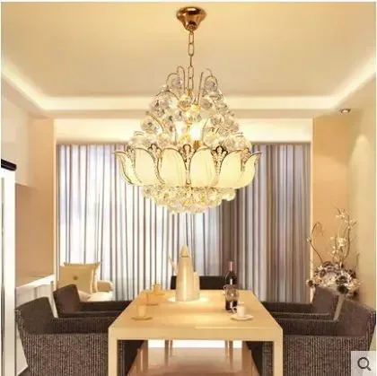 

European gold crystal chandelier dining room living room stairs LED bedroom dining room study chandelier