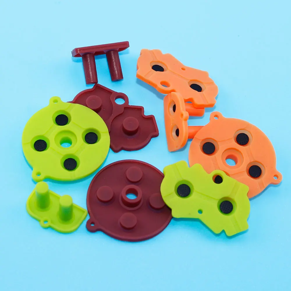 1 pz sostituzione pulsanti in gomma a colori GBA per Game Boy GBA Premium Keyboard A-B D tastiera parti del pulsante in gomma conduttiva