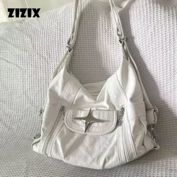 Y2K Vintage Korean Cross White Handbag Armpit Hobo Bag Star Handbags Shoulder Crossbody Purse Tote Bagutte Messenger Bags Women