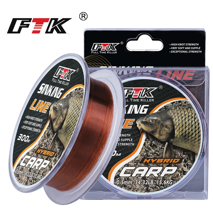 

FTK New 100M Red Fishing Line Fluorocarbon Coating Nylon Line 4.136LB-34.32LB Sink Line Carp Fishing Line