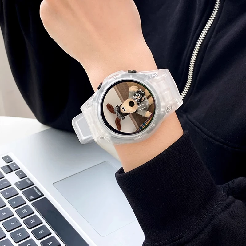 Силиконовый ремешок + чехол для ПК для Samsung Galaxy Watch 7/6/5/4 40 мм 44 мм, новый комплект модов для Samsung SmartWatch, спортивный браслет-петля