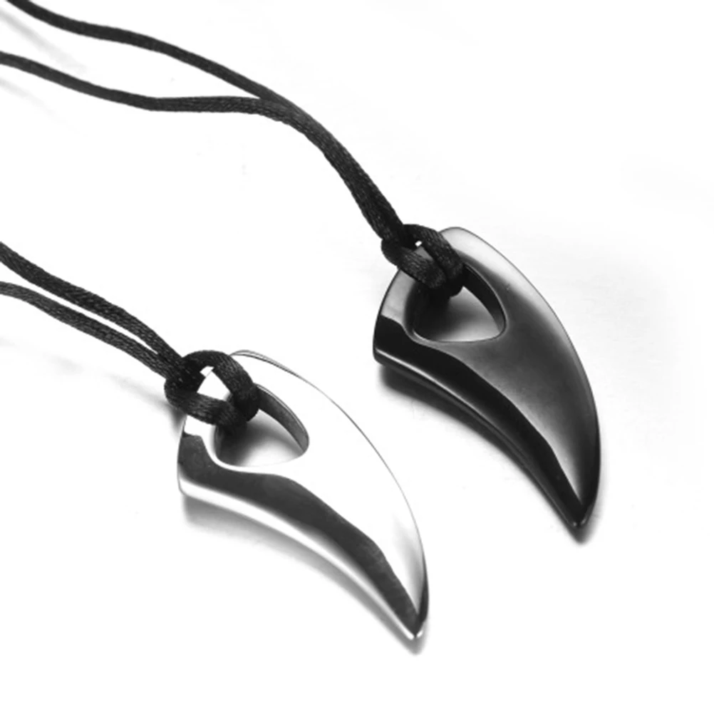 

Wolf Teeth Necklace Men Pendant Adjustable Chain Chunky Fashion Cool Lightweight Stylish Present Father Boyfriend Friends