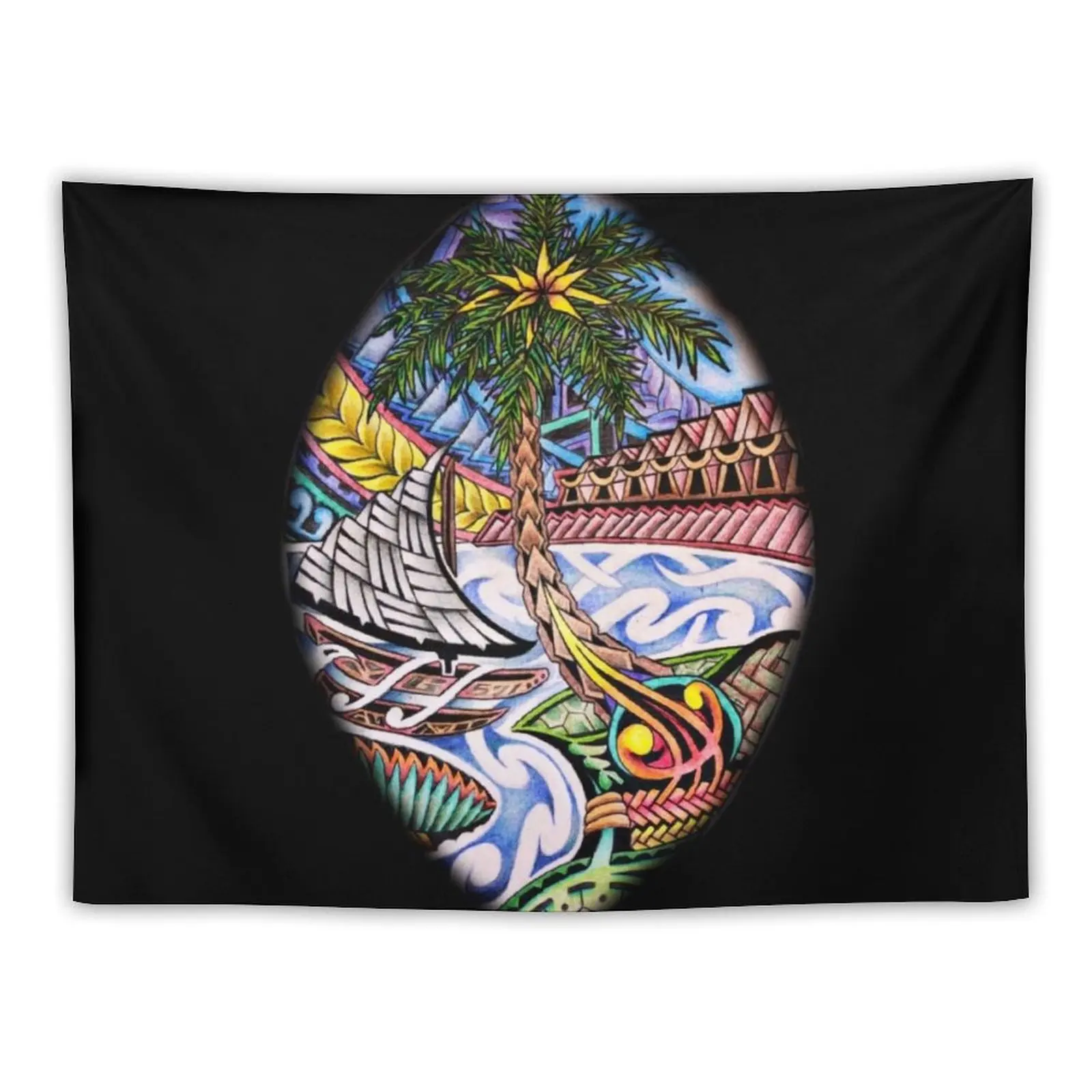 

Guam Seal Love Tapestry Wall Tapestries Aesthetic Room Decor Tapestry