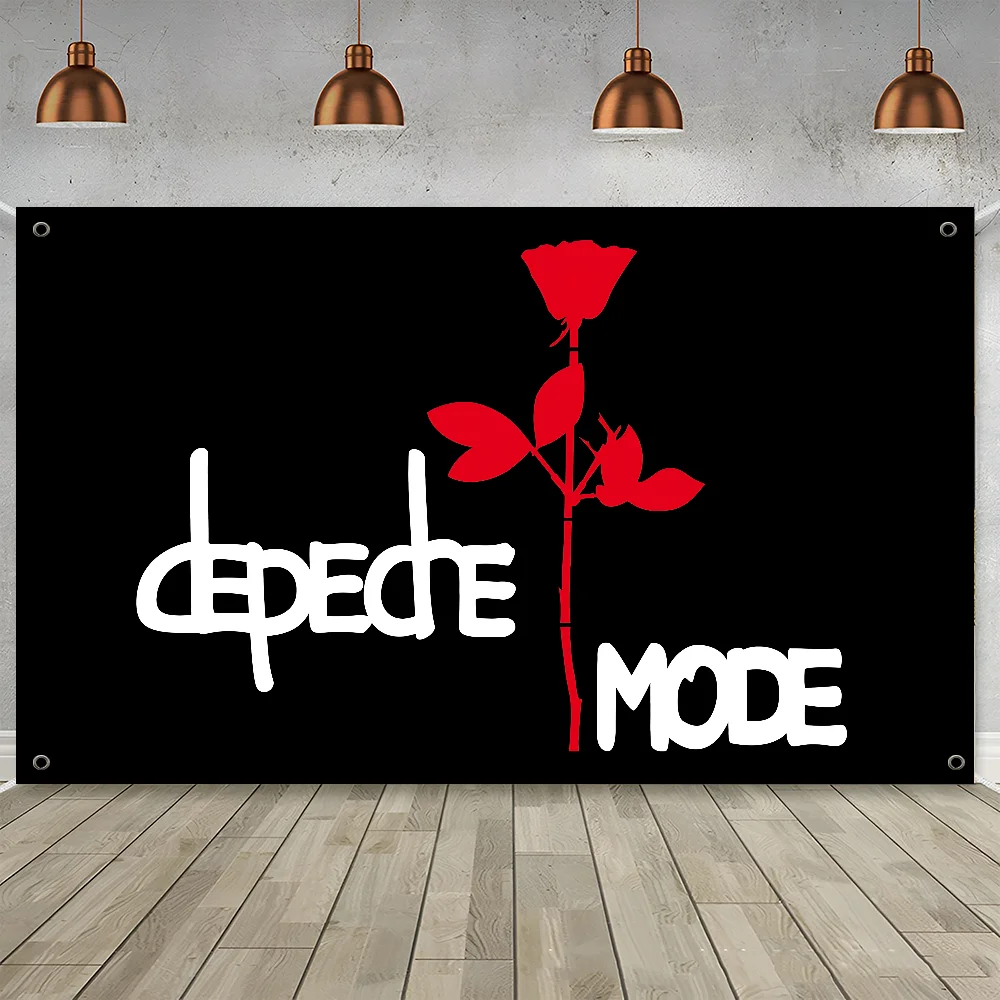 D-Depeche M-Mode راية فنية مطبوعة على الحائط الياباني علم أنيمي للتعليق على الحائط ديكور المنزل