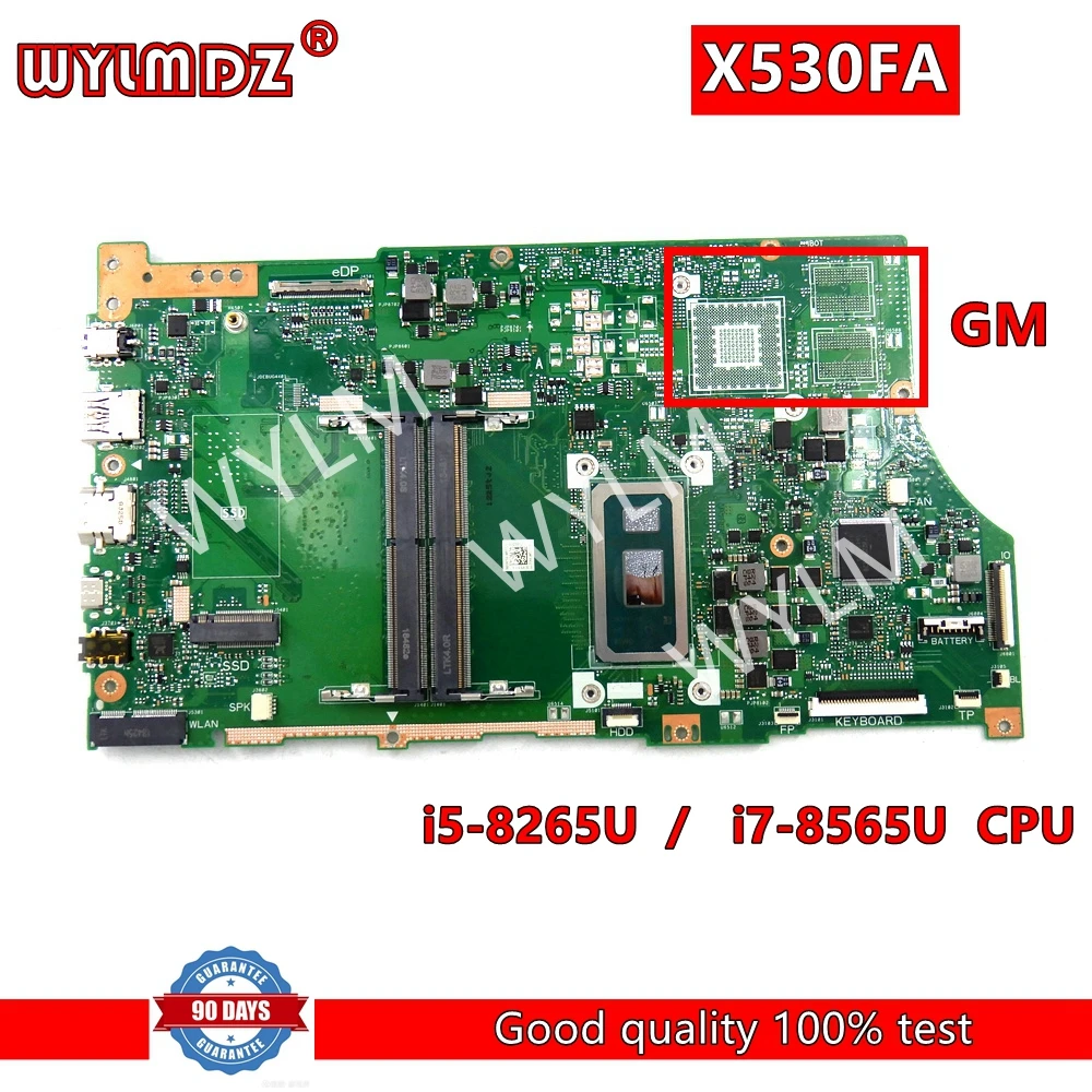 

X530FA i5 / i7 8th CPU Mainboard For Asus X530FA X530F S530F S5300F S5300 Laptop Motherboard Tested OK