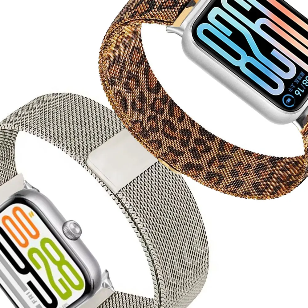 Magnetisches Milanese-Loop-Armband für Xiaomi Mi Band 9 Pro/Mi Band 8 Pro, Metall, originales bequemes Armband, Redmi Watch 5 4 Correa