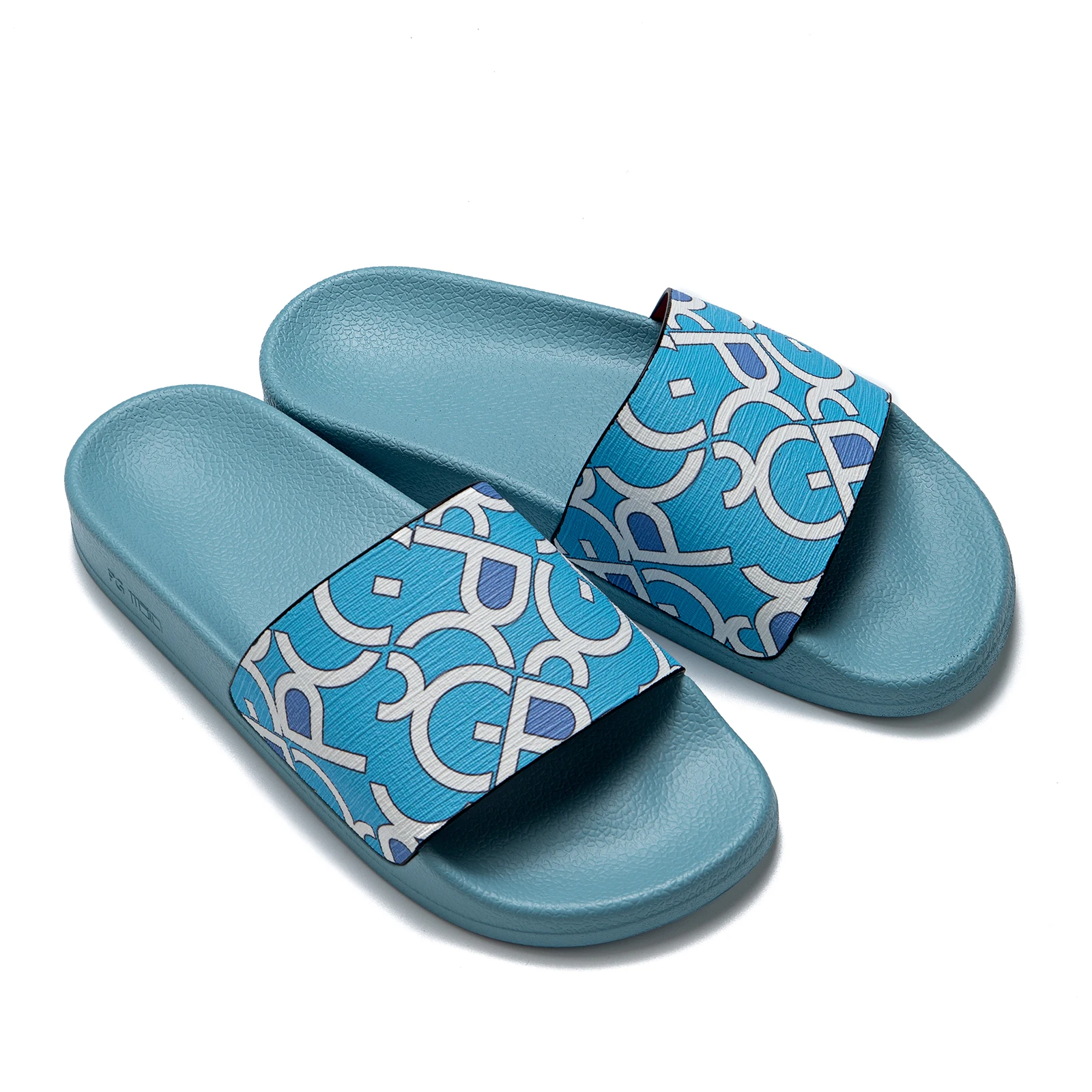 PG New Fashionable Classic Simplicity Women's Slippers PVC Material Letter Printing Outdoor Casual Flat Bottom Slippers