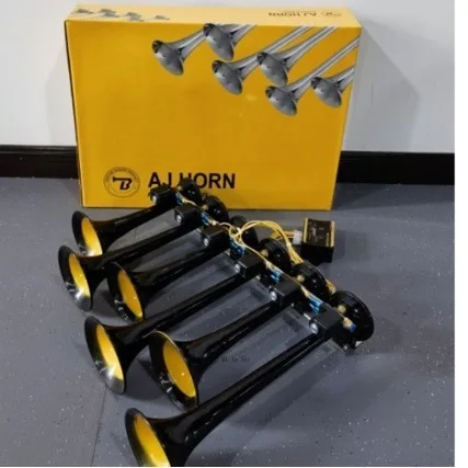 

6 Tube 36 Sounds Car Music Horn Truck Electronic Control Metal Tube Musical Air Horn with Control Button Universal